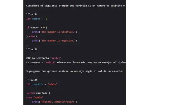 Condicionales como base de Swift