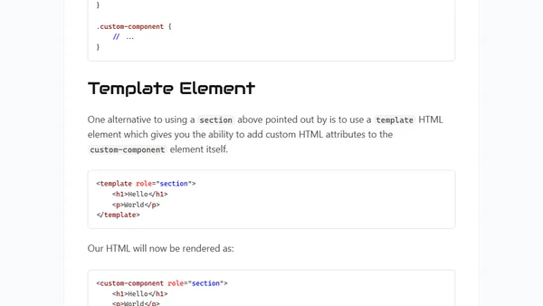 Web Component Custom Element Gotchas