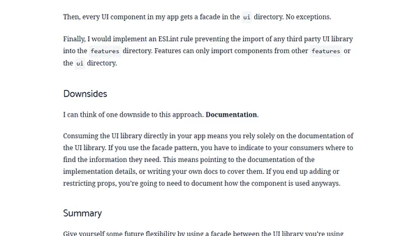 How I Would Use a UI Library
