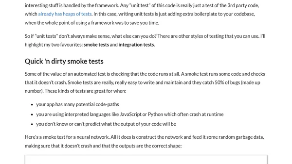 There's no one right way to test your code