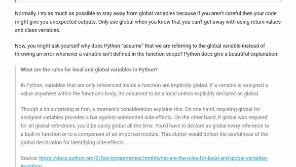 Python local/global scopes