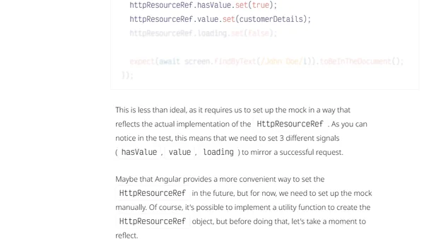 Writing resilient Angular Component tests (that use HttpResource) with HttpTestingController