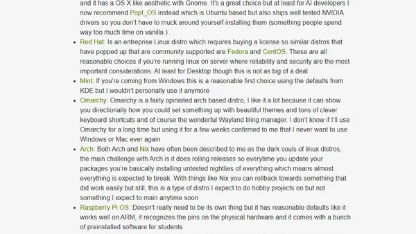 1 line linux distro review