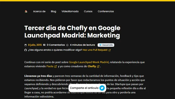 Tercer día de Chefly en Google Launchpad Madrid: Marketing