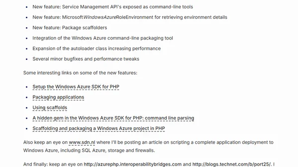 Version 4 of the Windows Azure SDK for PHP released