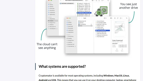 Cryptomator: end-to-end encrypt files in any cloud
