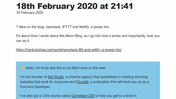 18th February 2020 at 21:41