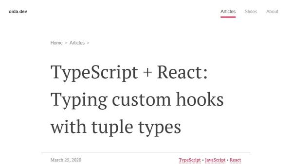 TypeScript + React: Typing custom hooks with tuple types