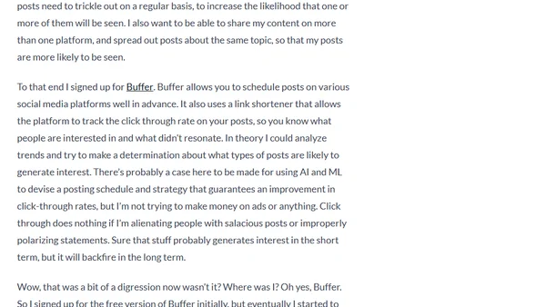 Automating my Life with Feedly, Zapier, and Buffer