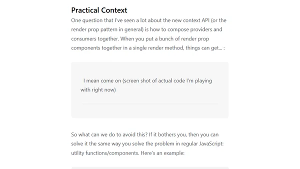 React's ⚛️ new Context API