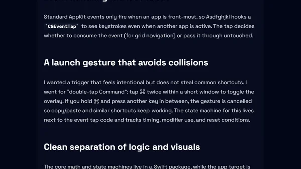 Asdfghjkl: a keyboard-first mouse controller for macOS