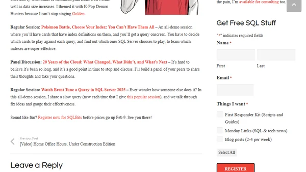 I’m Coming to #SQLBits! Here are My Sessions.