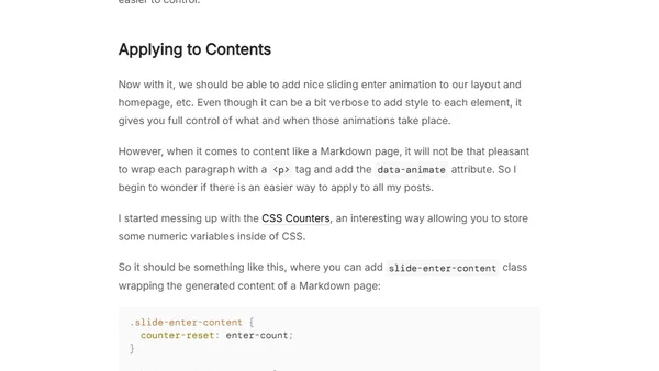 Sliding Enter Animation