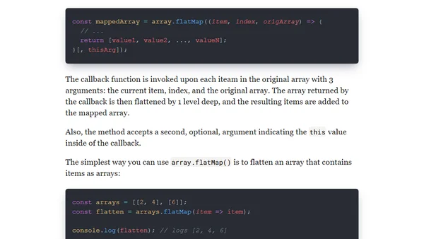 A Smarter JavaScript Mapper: array.flatMap()