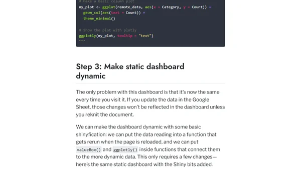Create a dynamic dashboard with R, flexdashboard, and Shiny