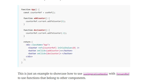Expose React child component functions to parent component