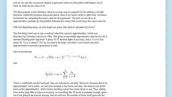Implementing the transcendental functions in Ivy