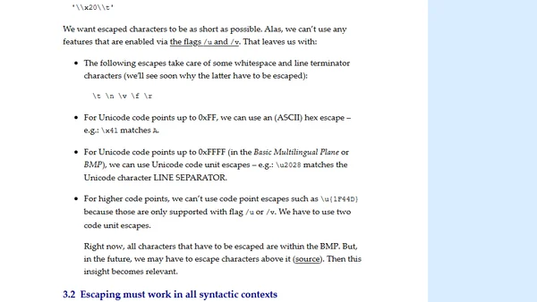 ECMAScript 2025 feature: RegExp escaping