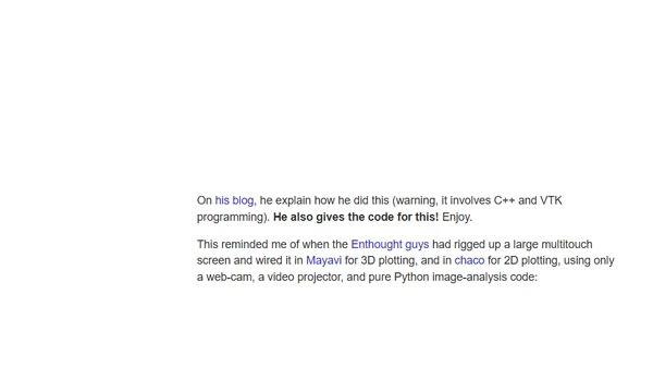 Multitouch with VTK (and MedINRIA and Mayavi)