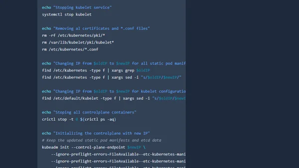 kubeadm: change the control plane IP