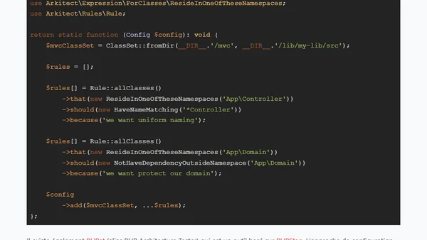 Un projet cohérent sur le long terme grâce aux tests d'architecture