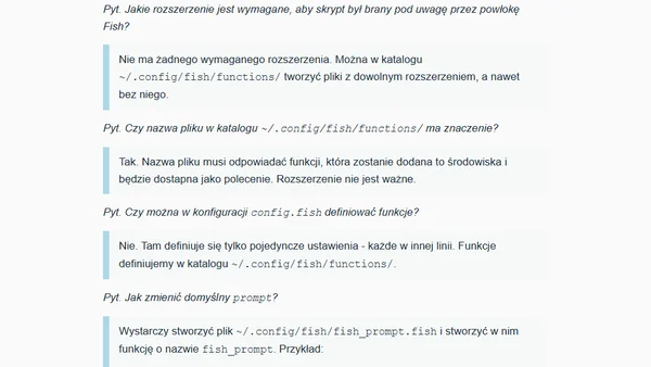 Fish — shell przyjazny każdemu