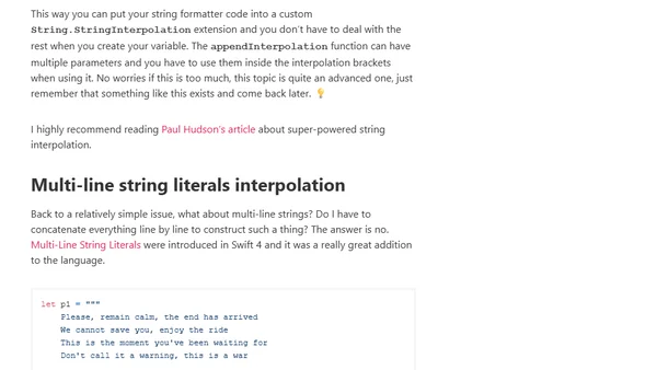 How to define strings, use escaping sequences and interpolations?
