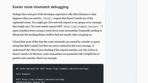 Introducing Mentoss: The fetch mocker