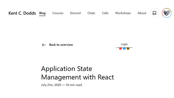 Application State Management with React