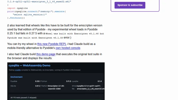cysqlite - a new sqlite driver