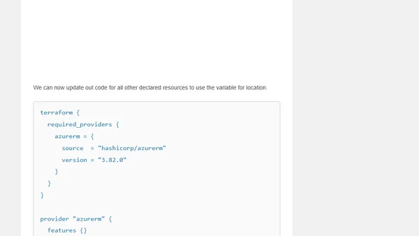 Azure Terraform: Part 9 – Terraform Variables