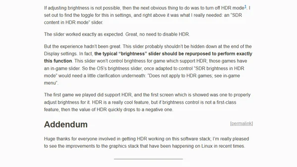 HDR on the Steam Deck