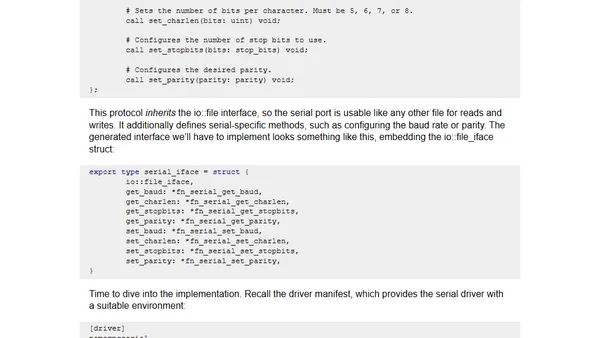 Writing Helios drivers in the Mercury driver environment