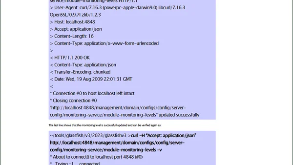 TOTD #96: GlassFish v3 REST Interface to Monitoring and Management – JSON, XML, and HTML representations