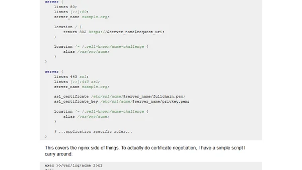 A quick review of my Let's Encrypt setup