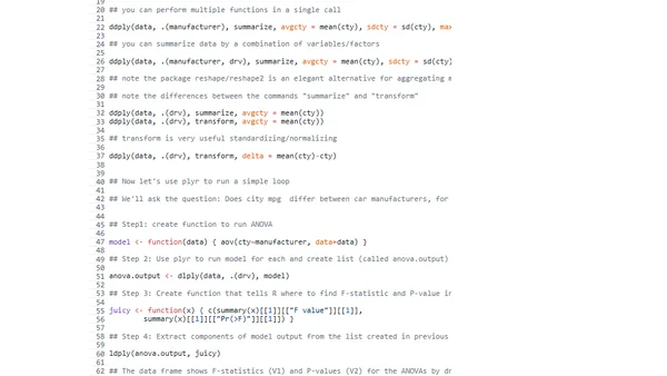 Steve Culman on the `plyr` Package