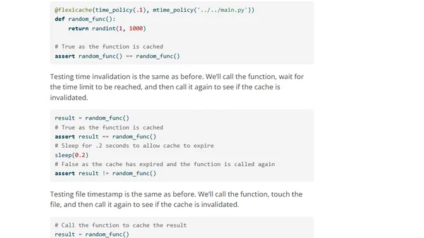 Exploring flexicache