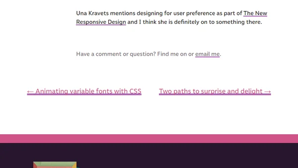 The WSJ On Designing for Motion Sensitivities