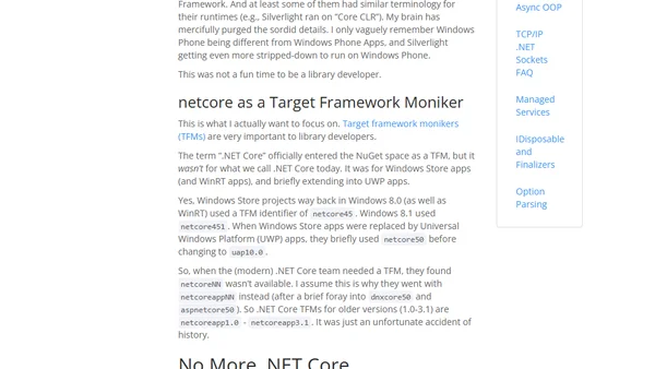C# Advent: No one loves the .NET Core name anymore