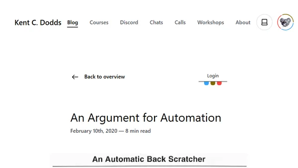 An Argument for Automation