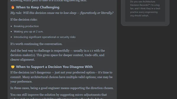 One of the toughest engineering skills to develop is accepting a decision you disagree with. 😖