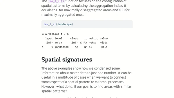 Pattern-based spatial analysis in R: an introduction