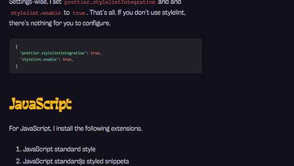 Setting up Visual Studio Code (Part 2)—HTML, CSS and JavaScript settings
