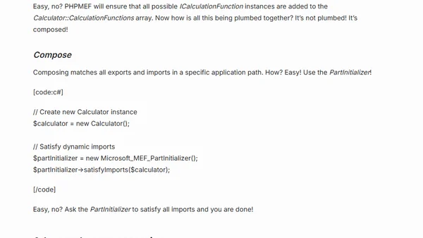PHP Managed Extensibility Framework – PHPMEF