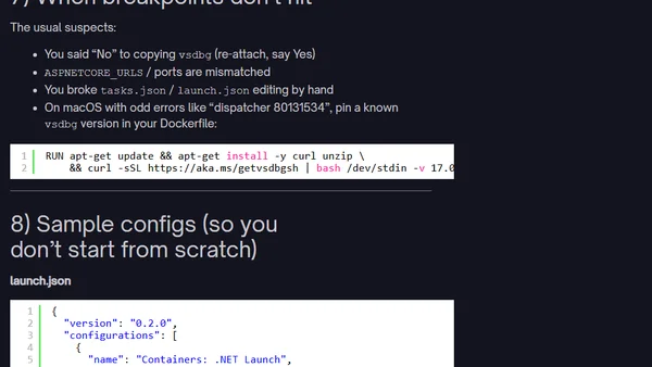 🐋 F5 / Debug .NET Apps in Containers with Visual Studio Code and Visual Studio