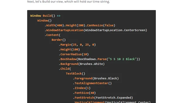 Writing a Cross-Platform Clock App With Avalonia UI and NXUI