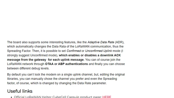 LoRaWAN Heltec CubeCell Capsule: my review after almost a year of use