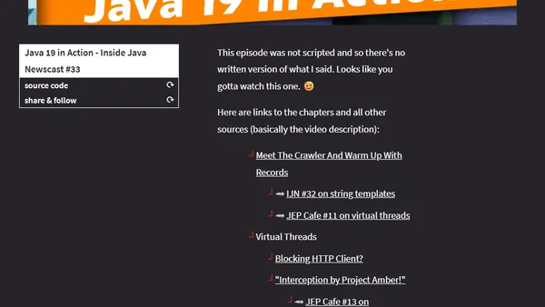 Java 19 in Action - Inside Java Newscast #33