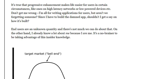 Progressive Enhancement Makes Me Sad