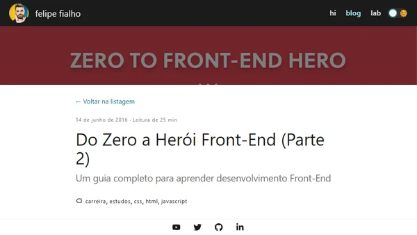 Do Zero a Herói Front-End (Parte 2)